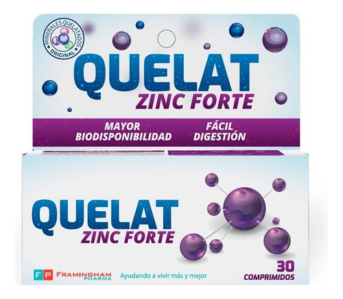 Suplemento Dietario Quelat Zinc Forte X 30 Comprimidos 