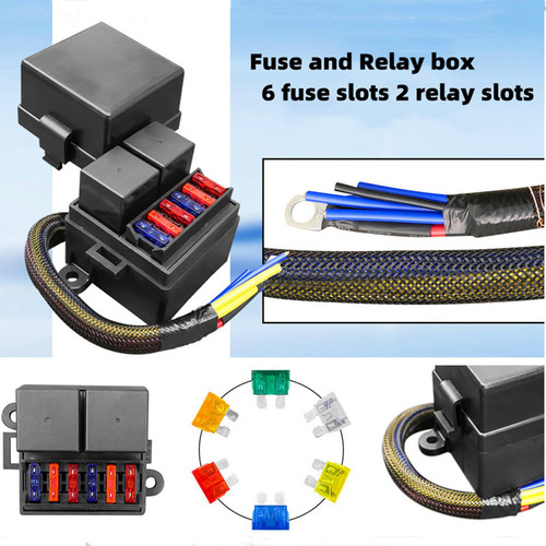 Caja De Relés De Fusibles Impermeable 6 Ranuras De Fusibles
