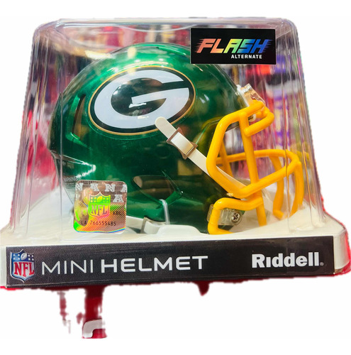 Mini Casco Riddell Speed Gren Bay Packers Flash Edition