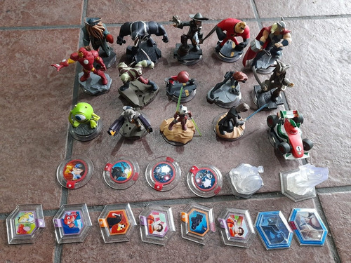 16 Figuras Disney Infinity Y 12 Fichas