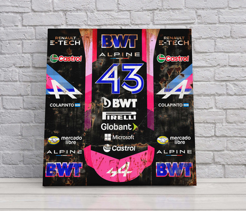 Carteles Franco Colapinto Alpine F1 Formula 1 Mdf 30x30 Cm
