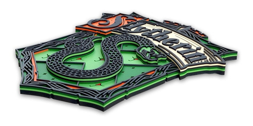 Harry Potter Escudo Slytherin 3d Decoración 44x36x2.5