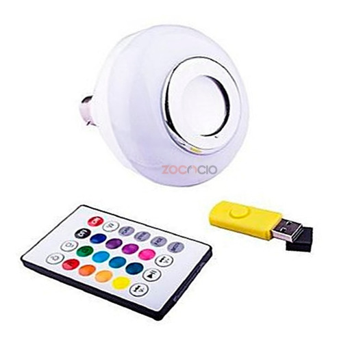Imagen 4 de 4 de Bombillo Led Bluetooth Usb Bocina Led Colores Music Bulb