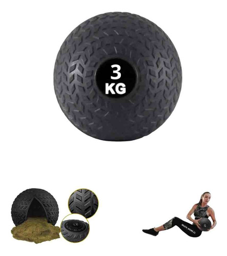 Balón Medicinal 3kg Para Ejercicio/ Slam Ball/ Entrenamiento