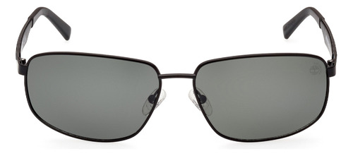 Lentes De Sol Verde Polarizados Timberland Tb930002r Color Negro Varilla Negro Armazón Negro