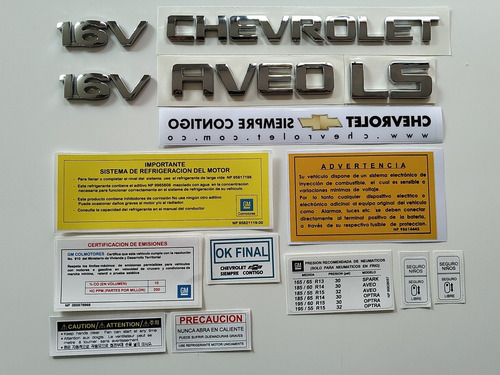 Chevrolet Aveo Ls Emblemas Y Calcomanias