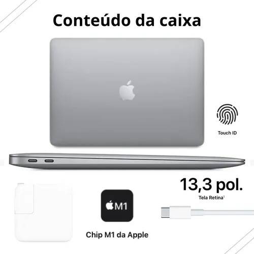 Macbook Air M1 256gb 8gb Ram 13.3 Cinza-espacial 2020 Novo