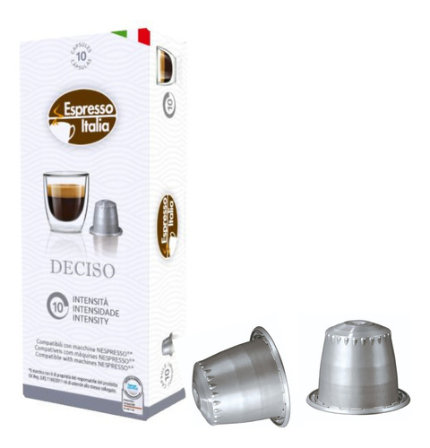 Cápsulas De Café Espresso Italia Para Nespresso Sabor Deciso