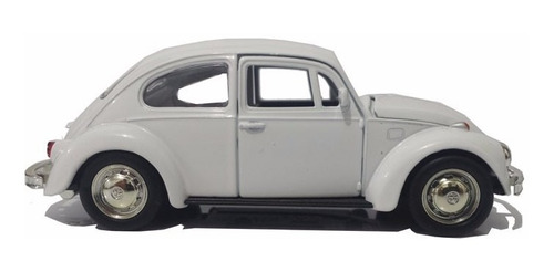 Carrinho Fusca Branco De Ferro - Vw Beetle  Miniatura 1/32