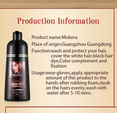 . Nuevo Champú Permanente For Teñir El Cabello De Forma