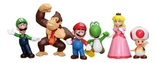 Figuras De Acción Super Mario Bros (6 Unidades)
