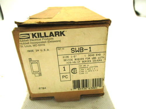 New Hubbell Killark Swb-1 Cast Aluminum Device Box 1/2 H Ggx