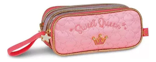 Estojo Duplo Sweet Queen Princesas Sereia Cores Clio Style Cor Rosa