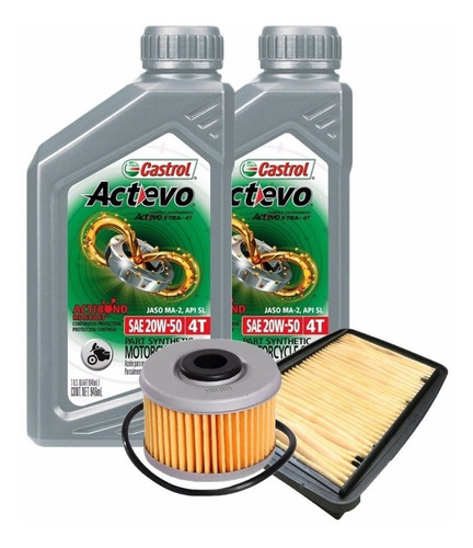 Kit Filtros Aire Aceite Honda Twister Cb250 + Semisintético