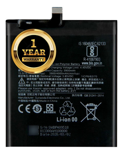 Bateria Para Xiaomi K40 Pro, Mi 9t Pro Bp40 4000mah