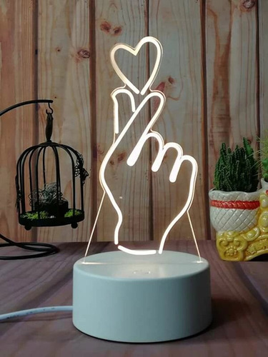 Lampara De Mesa Led Corazon Enamorado