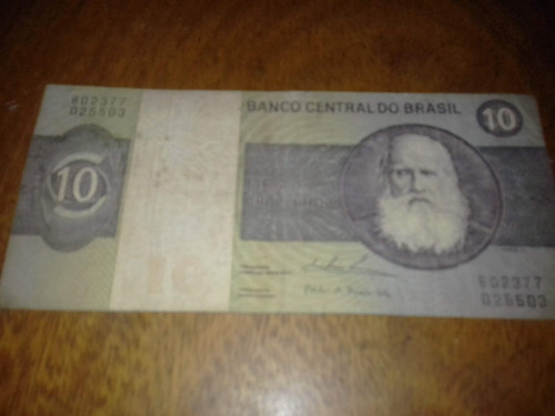 Antiguo Billete 10 Cruzeiros ,brasil Numero B 04164007965