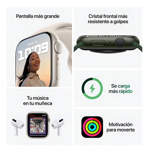 Apple Watch Series 7 (gps, 1.772 ) - Caja De Aluminio Color