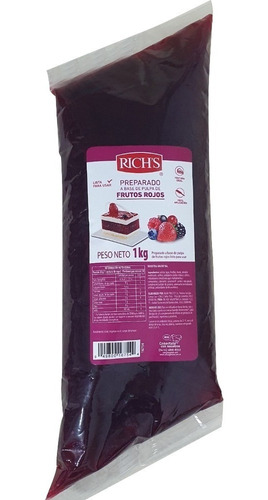 Salsa De Frutos Rojos Rich X 1kg Pulpa Relleno