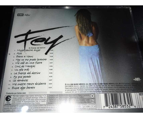 Fey / Fuerza Del Destino / Cd Nuevo Cerrado
