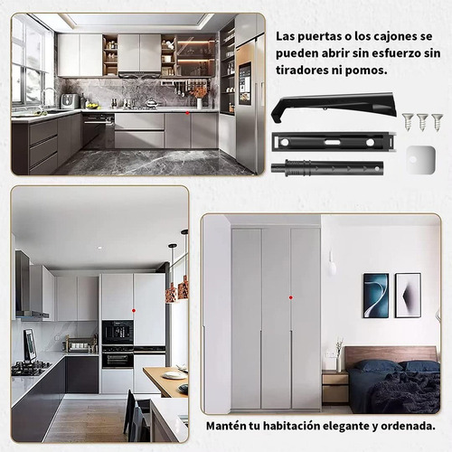 Sistema Push To Open Con Amortiguador, Pack De 10 Retenes