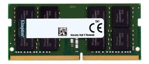 Memoria RAM ValueRAM gamer color verde 16GB 1 Kingston KVR26S19D8/16