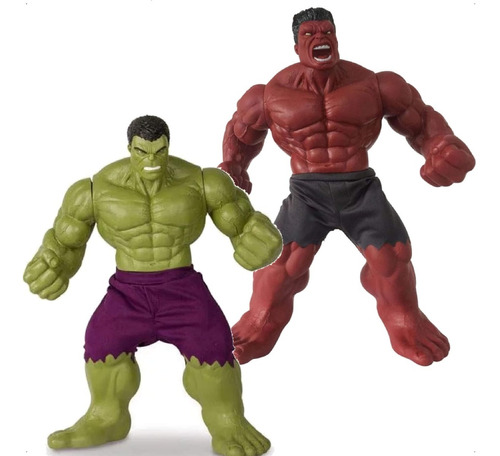 Kit Boneco Hulk Verde Gigante Mimo Toys + Hulk Vermelho