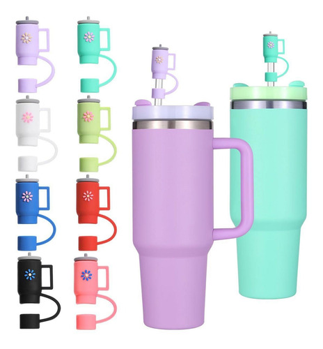 Kit 5 Protetores Canudo Acessório Compatível Copo Stanley Variados