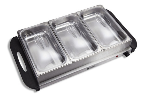 Buffetera Mantenedor Comidas Calientes Chafing 3 Bandejas