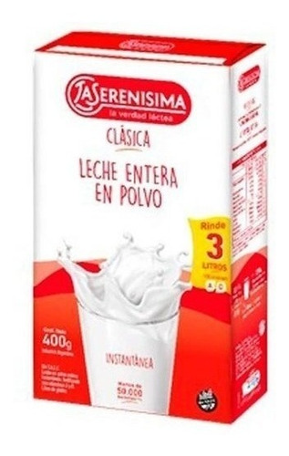Leche En Polvo La Serenísima Entera Vit B9 Estuche 400 Gr