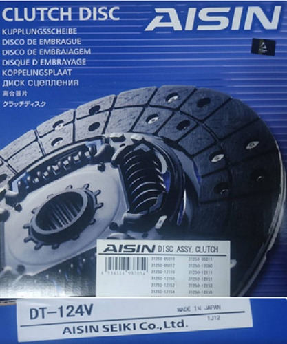 Disco Clutch Corolla Sapito Dt124v Aisin