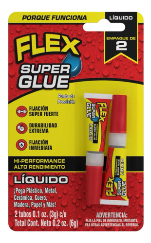 Flex Super Glue Gel 2pack Pegamento Instantáneo