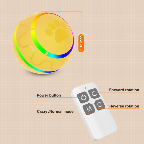 Pelota For Perros Con Control Remoto, Pelota Automática Con