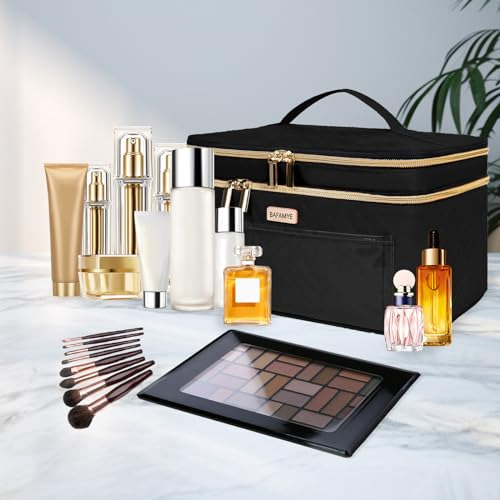Bolsa De Maquillaje De Viaje Doble Capa Grande Para Mujer