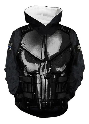 Sudadera Con Capucha Punisher Cosplay Anime