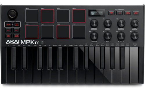 Akai Mpk Mini Mk3 Controlador Midi 25 Teclas Negro