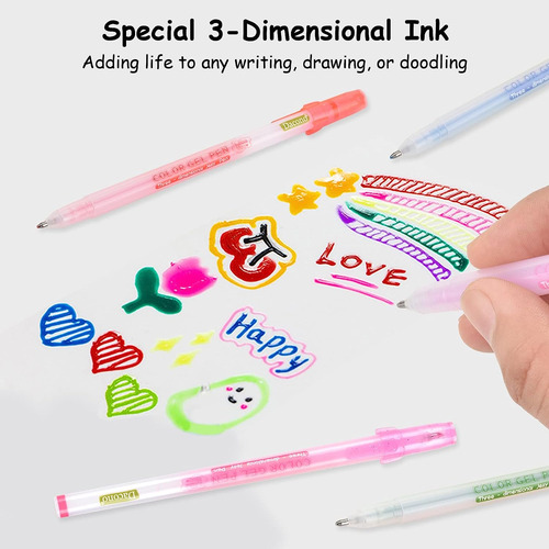 Bolígrafos De Tinta De Gel Dacono, Juego De Gel De Color 12