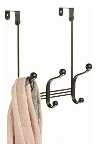 Idesign York Metal Over The Door Organizer, 3-hook Rack For