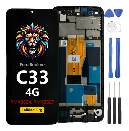 Pantalla Display Touch Lcd Con Marco Para Realme C33 2022 4g