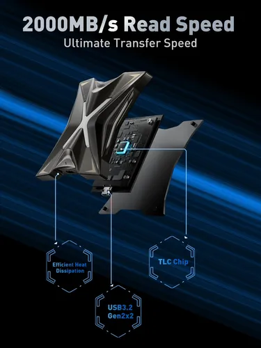 Ssd Portátil Move Speed Rx20 2 Tb Usb-c 2000 Mb/s