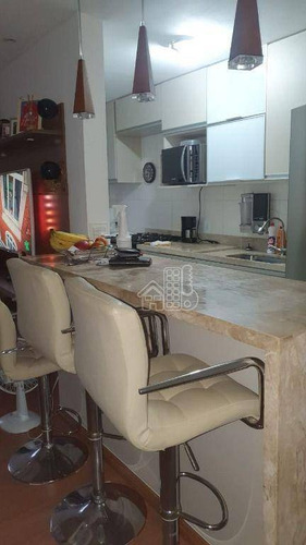 Apartamento Com 3 Dormitórios À Venda, 77 M² Por R$ 340.000,00 - Maria Paula - São Gonçalo/rj - Ap4303