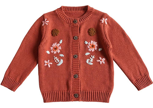 Baby Girl Thin Sweater Cardigan Warm Long Sleeve Knit Button
