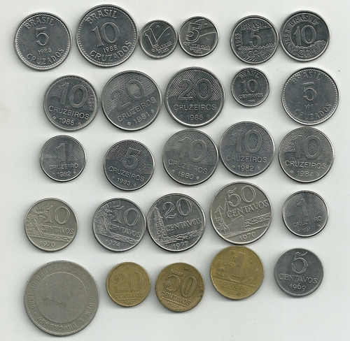 10 Centavos 1970 1974 1986 + 50 Centavos 1970 + 21 Moedas