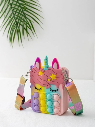 Bolsa Niñas Unicornio Pop It Bandolera Juguete Antiestress