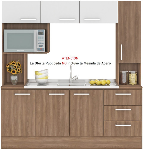 Mueble Alacena Kit De Cocina Compacta Gran Capacidad Rafaela