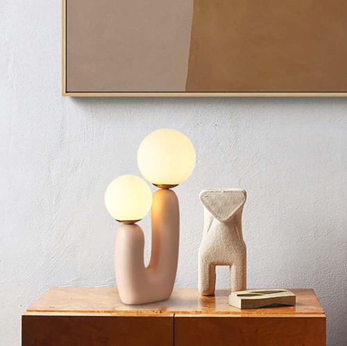 Lámpara De Noche Moderna, Lámpara De Mesa Con Pantalla De Cr