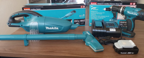 Kit Furadeira Parafusadeira 18v Makita Dhp453 +aspir Dcl180z