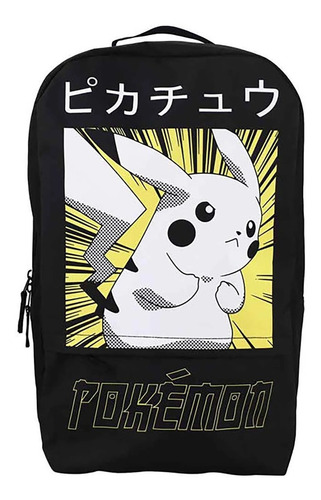 Mochila Pokemon Pikachu Nintendo Kanto Kanji Original Bioworld