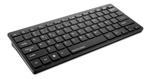 Imagem 2 de 3 de Teclado Multilaser TC154 QWERTY português Brasil cor preto