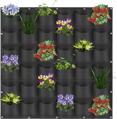 36 Bolsillos Bolsa De Planta Vertical Para Colgar En  Pared